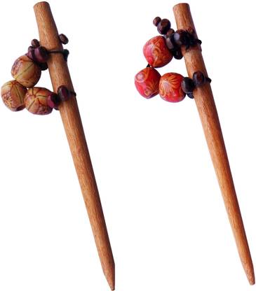 house of common Wooden Stick Hair Pin