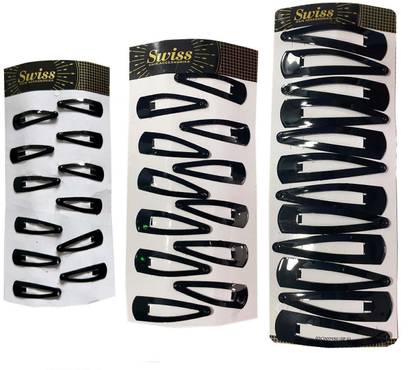 Swiss tiktik Hair Accessories Tic Tac Hair Clip 3cm Pack of12+4cm Pack of 12+6.5cm Pack of 12 Tic Tac Clip