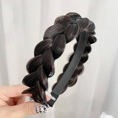 MEGARICH Braided Headband With Teeth Braids Hairband With Tooth Synthetic Head Band