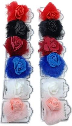 S Mark Flower Design Hair Clip For women, kids and Girls (12Pcs) |Pack Of 1| Tic Tac Clip