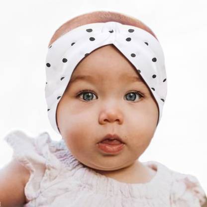 Bembika Knotted Headband For Baby Hair Accessories For Girls Headband For Babies White Head Band