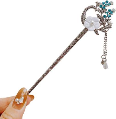 SYGA Ancient Style Pearl Metal Hair Sticks Fashion For Women Girls-Looking Back Bun Stick