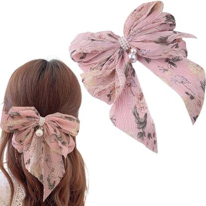 Blubby Print Fabric Hair Bow Clip Hair Clips Hair Styling Accessories for Girls Women Hair Clip