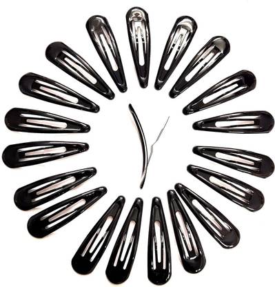 Diversa Tic-Tac Pastel Gloss Black Hair Clips for Girls & Women Tic Tac Clip