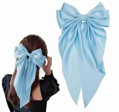 RimR Scarf Hair Bow Clip (Sky Blue) Hair Clip