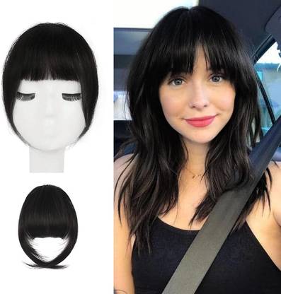 BEING BELLA 1 Pcs Clip- In Front Hair Bangs Hair Extension for Women and Girls Braid Extension