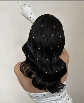 Kaima Hair Accessories for Women & Girls White Bindi for hairs (100 Pieces) Hair Tattoo/Sticker