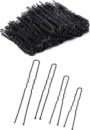 AKADO U Shape Black Hairpins Accessories(4 size 8cm 96pc,7cm 96pc, 6cm 96pc 5cm 96pc) Hair Pin