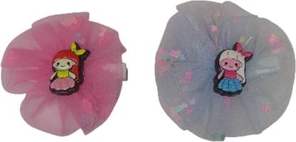 JAS BEAUTY Colorful Heart Flower Hair Clips for Kids and Young Girls - Pack of 2 Hair Clip