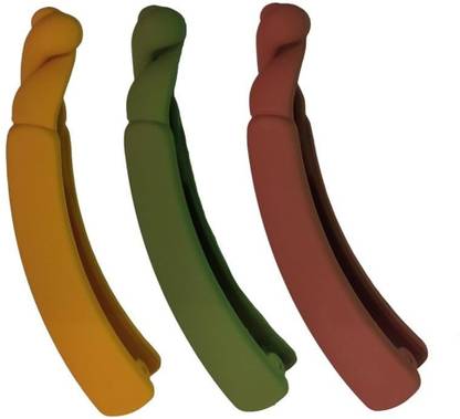 DN Creation Women's Set of 3 Fishtail Grip Matte Curved Banana Hair Clips For Girls Banana Clip