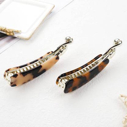 ASG 2 Pieces 4.3 Inch Large Marbling Strong Hold Ponytail Holder Banana Clip Banana Clip