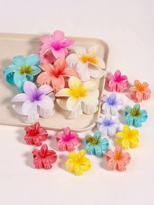 Blubby 18pcs Gradient Plastic Combo Hair Clutcher Claw Clip Clutch for Women Girls Hair Claw