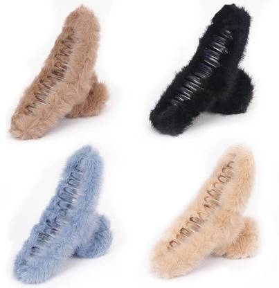 Yanwenx Hair Claw Clips for Women 4 Pack,Hair Clips Rubber Band