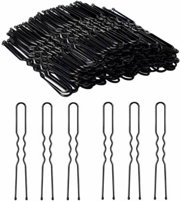PSYCHFLORE Curved U Shape Hair Pins Bun juda Bobby Hairpin For Hair Style (100 Pcs) Hair Pin