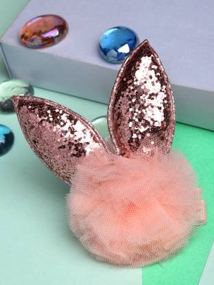 stol'n Bunny sequin Hair Clip-Peach Hair Clip