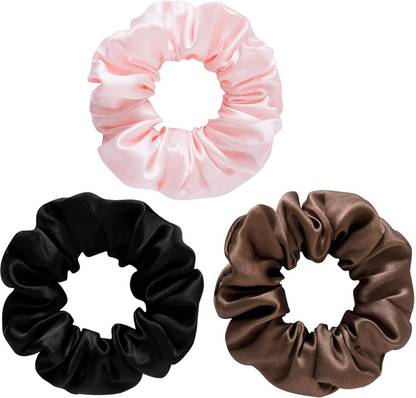 GoodsUrChoice 100% Mulberry Silk Scrunchies ,Elastic Hair Ties, Pure Silk scrunchie for Girls. Rubber Band