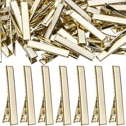 Kela devi 50 PCS Plain Alligator Barrettes Metal (4.6 CM) Hair Pin