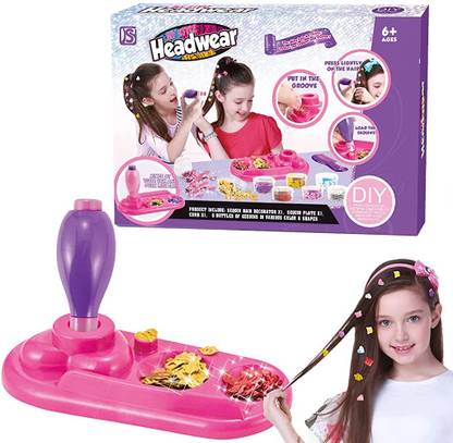 HASTHIP Hair Glitter Sequins Stapler Bling Hair Styling Tool Kit, Quick Hair Glitter Hair Accessory Set