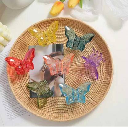 शुभी कलेक्शन shinnig butterfly clutchers mlticolor pack of 6pcs