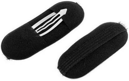 GadinFashion Black Sponge Bump Up Hair Clip Volume (Bun Clips) Puff Maker Pack of 2 Hair Accessory Set