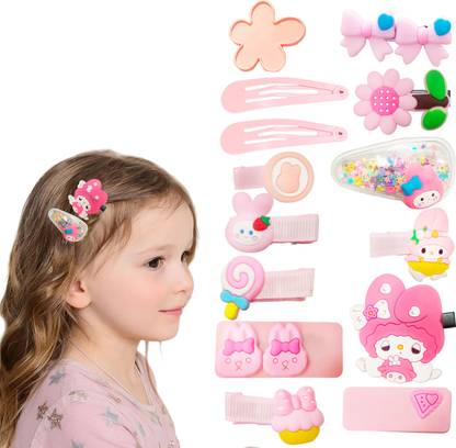 Lykaa Multi Shape Hair Clips Set Baby Hairpin Cute Design Hair Accessories 14 Pcs Hair Clip