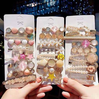 SAMYAK Combo of 24 Hair Clips Trendy Korean Duckbill Hair Pins Barrettes Hair Clip