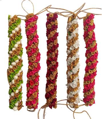 GadinFashion Bridal Hair Artificial Flower Mogra Gajra/Bun For Women/Grils (Wedding,Party) Pack Of_05, Color-Multi Bun