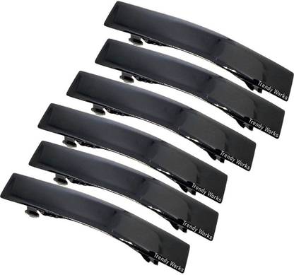 Trendy Works 6 Pcs Metal Hair Clips Barrettes Hair Accessories for Women Girls (9cm Length) Back Pin