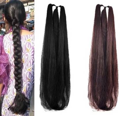 GIRISA ENTERPRISE combo black-brown choti hair extensions Hair Extension