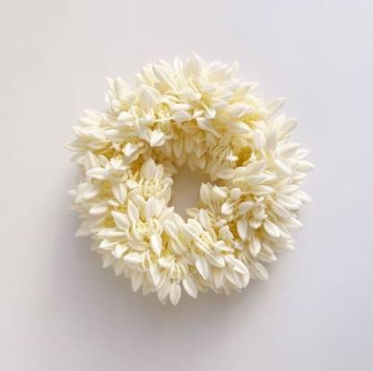 D-DIVINE (Pack Of 2) Hair Mogra Scented Rubber Band Gajra Hair Accessories (White) Bun