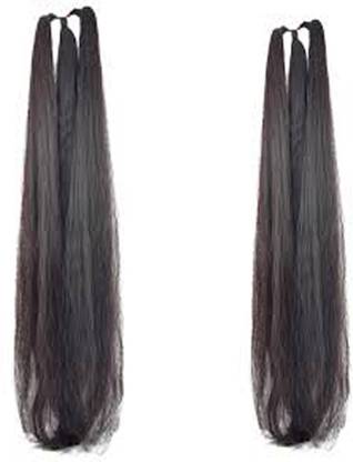 Arosha Attractive black parandi for a women and girls pack of 2 Braid Extension