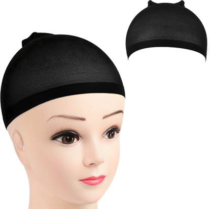 A H S 3 Pack Nylon Stretchable Stocking Full Head Elastic Net Wig Cap for Men & Women Hair Accessory Set