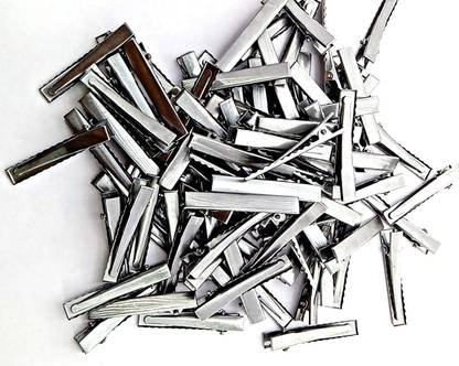 louis india 50pc Hair Clip Alligator Metal Single Prong Pins for Making DIY Hair Accessories Hair Clip