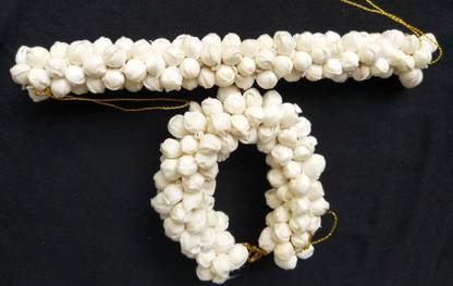 DEBALAYA Mogra Flower Gajra (Poi Jaba) Hair Accessory Set
