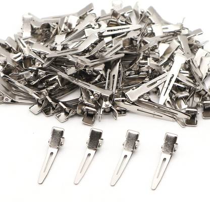 DELUXE 100 Pcs Alligator Hair Clips Assortment 1.3"/1.7"/2.3" Metal Single Prong Pin Bun Clip