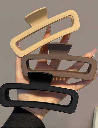 Rhosyn Claw Clips Korean Design French Style Hair Clutcher Set(Pack of 3)(Any 3 Color)q Hair Claw