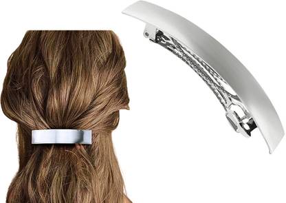 Trendy Works 1 Piece Plain Metal Ponytail Hair Barrette Hair Accessories for Women, Girls Back Pin