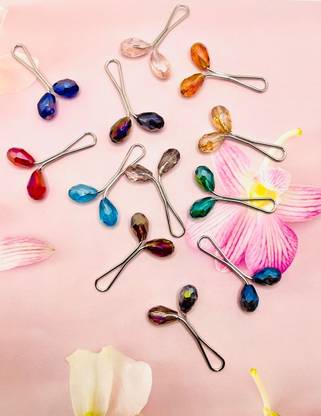 Mooinfii Crystal hijab pins (set of 12) Hair Pin
