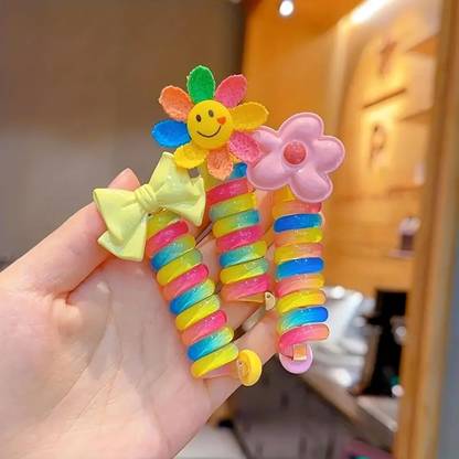 house of common Random Character Telephone Wire Spiral Hair Ties Rubber Band for baby girls Rubber Band