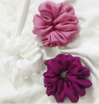 NOON Satin Scrunchies (Pack of 3) Rubber Band