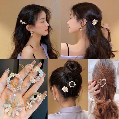 Misa girl Set Metal Hairpin Star BB Clip Side Accessories 4 PCS Hair Pin