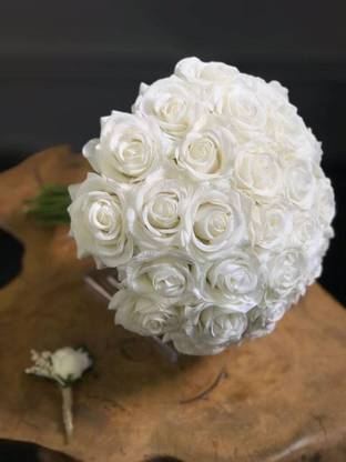Unique Bridal flower bouque Artificial rose flower throw bouquet Bun