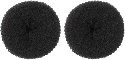 EMBREVEL 2 Pcs Large Size Hair Bun Donut Maker Black Bun