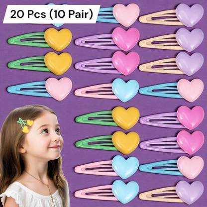 CHIKICHOO 10 Pair (20 Pcs) Stylish Hair Clip – Durable, Lightweight & Comfortable Fit Tic Tac Clip