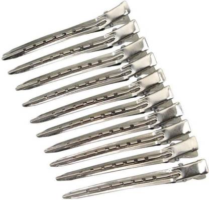BRAVIKA Professional Salon Hair Styling Steel Silver Section Clips Duck Bill Clips Hair Clip