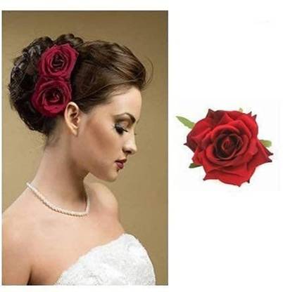 Blubby Rose Hair Clip Side Juda Pin Hair Accessory for Bun for Women Hair Pin