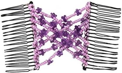 ELPER Magic Hair Combs, Vintage Stretch Beaded Hair Combs Elastic Pearls Hair Clips Hair Clip