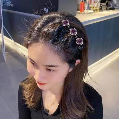 SUKUN Hair Flower Clamps Claw Accessories Section Clutcher for Women, Girls, Bridal Head Band