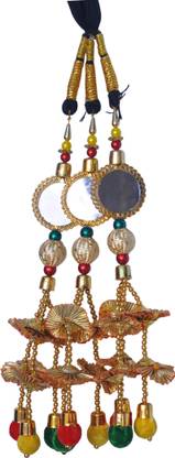 Sunduseva Handmade Golden Embroidery Hair Paranda/PARANDI Choti for Women & Girls Braid Extension