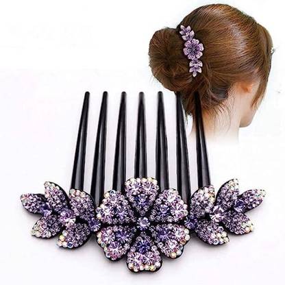 Myself Women Comb Hair Clips Crystal Bridal Charm Hair Accessories (RANDOM DESIGN) Hair Clip